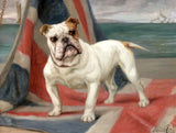 Gilt Framed Oleograph of a Champion Bulldog