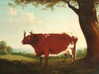 Gilt Framed  Oleograph "A Cow by a Tree"