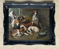 Ornate Framed Oleograph of the New Forest Hounds