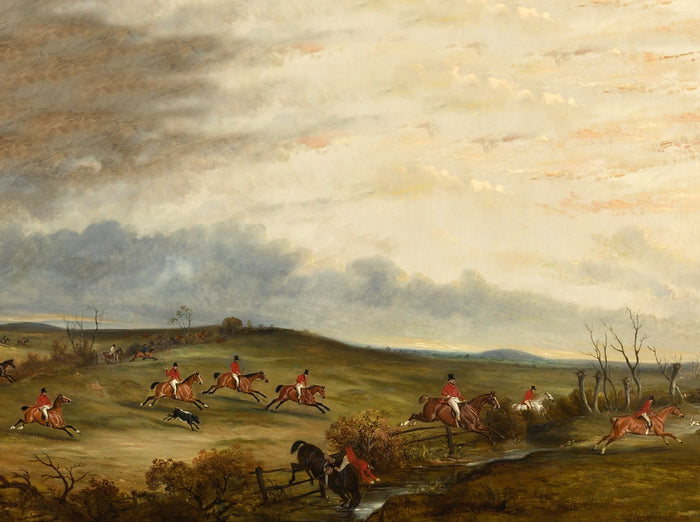 Oleograph on Canvas of a Hunting Scene - 