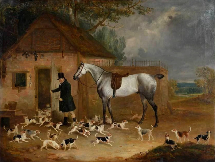 Oleograph on Canvas of a Hunting Scene - Master of the Hunt