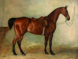 Fine Oleograph on Canvas - Bay Hunter in a Stall aft. Ferneley