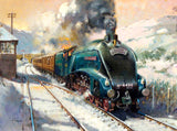 Stunning Oleograph on Canvas "The Flying Scotsman"