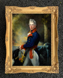 Gilt Framed Oleograph - Portrait of a Naval Officer