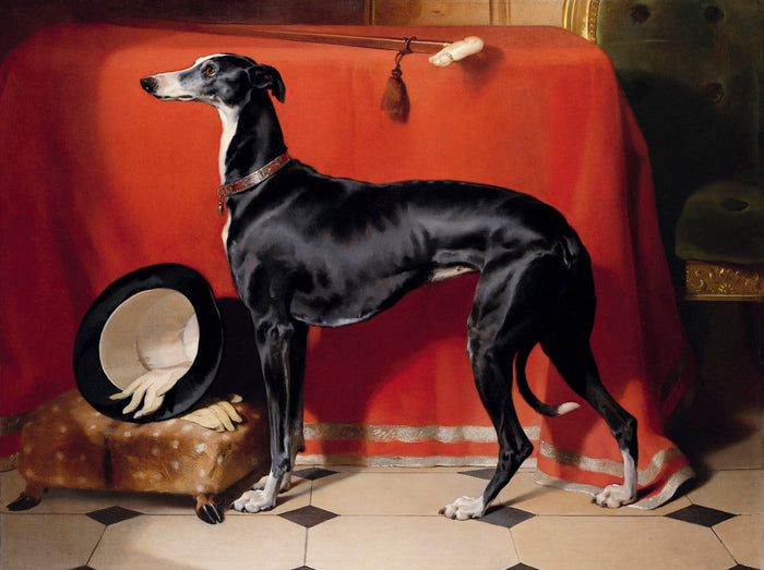 Gilt Framed Oleograph of the Greyhound 