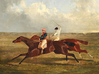 Fine Oleograph on Canvas - Priam beating Augustus at Newmarket 1831