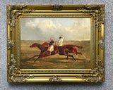 Fine Oleograph on Canvas - Priam beating Augustus at Newmarket 1831