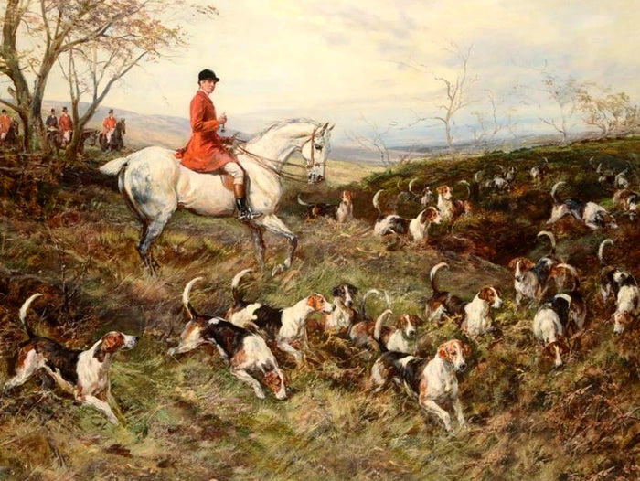 Oleograph on Canvas of a Hunting Scene 
