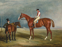 Fine Oleograph on Canvas of the Racehorse Velocipede aft. John Ferneley