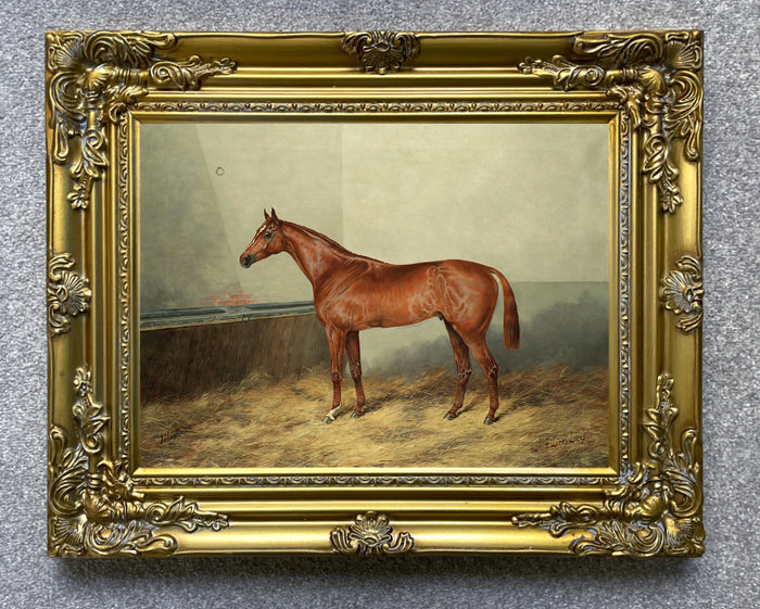 Oleograph on Canvas of The chestnut, 