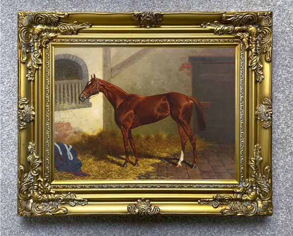 Fine Oleograph on Canvas of the Racehorse "Keatigerna"