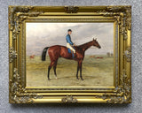 Fine Oleograph on Canvas of the Bay Colt "Lecturer"