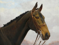 Fine Oleograph on Canvas - Portrait of a Racehorse