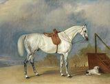 Fine Oleograph on Canvas - A side-saddled grey hunter aft. John Ferneley