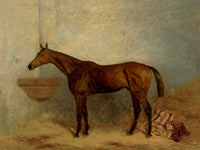 Fine Oleograph on Canvas of a Bay Race Horse after Harry Hall