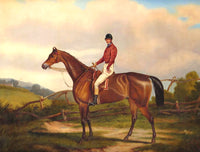 Fine Oleograph on Canvas - The Racehorse "Fernhill" with Jockey up.