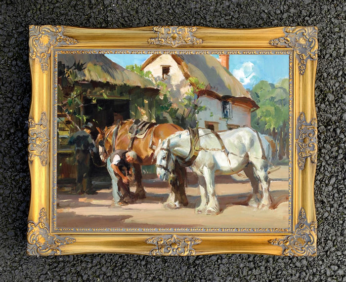 Oleograph on Canvas of 
