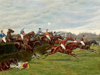 Oleograph on Canvas  "The Grand National"