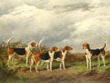 Fine Oleograph on Canvas - The Rufford Hounds