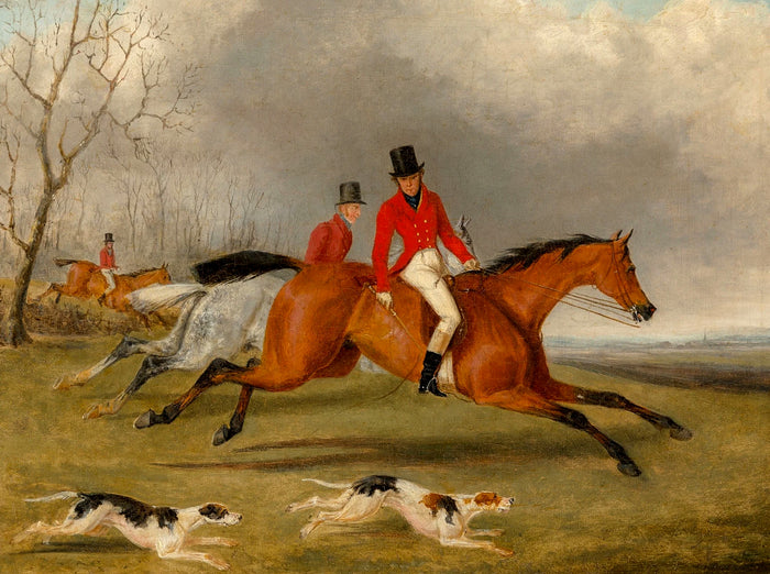 Oleograph on Canvas of a Hunting Scene - 