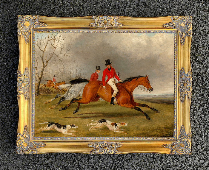 Oleograph on Canvas of a Hunting Scene - 