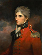 Stunning Large Oleograph on Canvas - Portrait of General Sir George Murray
