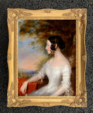 Gilt Framed Oleograph - Portrait of a Victorian Lady