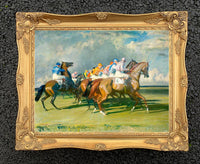 Fine Oleograph on Canvas "The Start at Newmarket" after Alfred Munnings