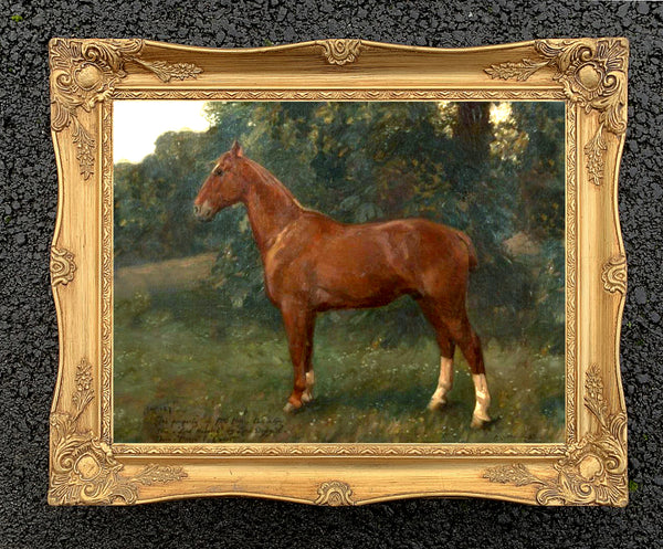 Oleograph on Canvas of a Hunter after Munnings