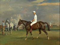 Fine Oleograph on Canvas of a Polo Player after A.J.Munnings