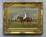 Fine Oleograph on Canvas of a Polo Player after A.J.Munnings