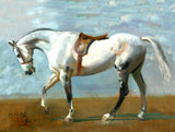 Fine Oleograph on Canvas of  a Dapple Grey Horse aft. Munnings