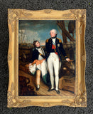 Large Gilt Framed Oleograph Portrait of Lord Nelson