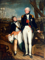 Large Gilt Framed Oleograph Portrait of Lord Nelson