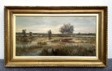 Excellent Edwardian Oil on Canvas - Extensive River Landscape - Rutland Barrington 1902 SOLD