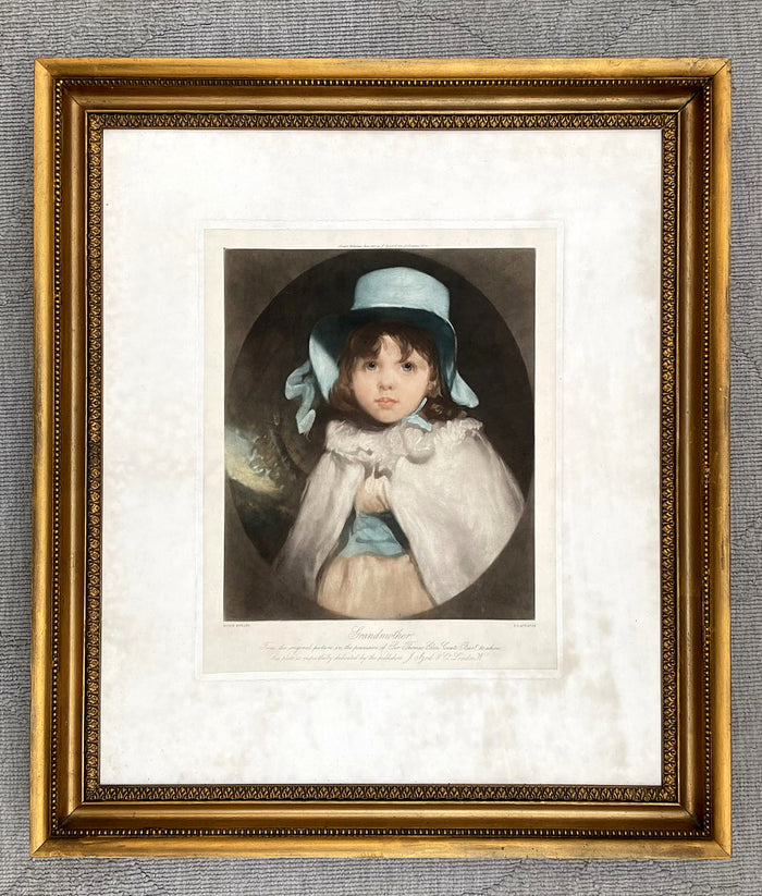 Superb Rare C19th Victorian Coloured Mezzotint 