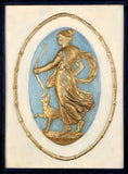 Exquisite Late C19th Victorian Ornate Framed Grecian Plaster Relief Plaque of a Woman SOLD