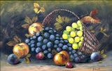 Exquisite Large Late C19th Victorian Oil on Board - Still Life of Fruit in a Basket - Evelyn Chester (1879-1925) SOLD