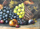 Exquisite Large Late C19th Victorian Oil on Board - Still Life of Fruit in a Basket - Evelyn Chester (1879-1925) SOLD