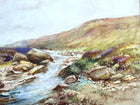 Fabulous Large C19th Victorian Watercolour - Sheep Grazing on North Yorkshire Moors by Frank Rousse (1849-1917) SOLD