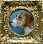 Vintage Oil on Panel of a Foxhound SOLD