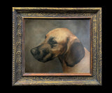 Antique Oil on Board of a Hound SOLD