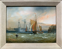 Fabulous Vintage Marine Oil on Board - The Orwell by Robert Moore 1979 SOLD