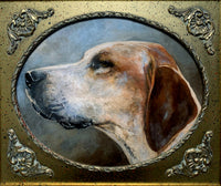 Fine Vintage Oil on Panel of a Foxhound SOLD