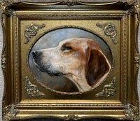 Fine Vintage Oil on Panel of a Foxhound SOLD