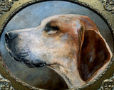 Fine Vintage Oil on Panel of a Foxhound SOLD