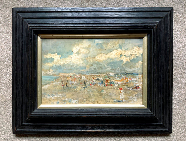 Vintage French Impressionist School Oil on Panel of a Beach Scene -Le Touquet SOLD