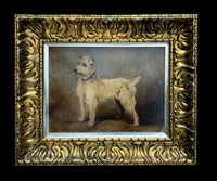 Fine Early C20th Oil on Board of a Rough Coat Terrier SOLD