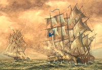 Fine Vintage Oil on Canvas of the Battle of Trafalgar SOLD