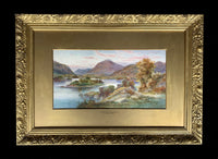 Antique Victorian Watercolour of Upper Lake Killarney by Malcom Crosse SOLD